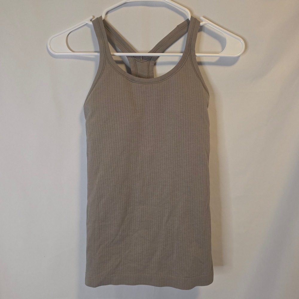 Lululemon Ebb to Street Tank Top 4 Sage Green Brown Earthy Running Yoga Pilates